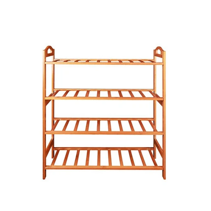 4 Tiers Layers Bamboo Shoe Rack Storage Organizer Wooden Stand Shelves