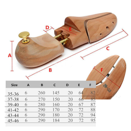 1 Pair Wooden Shoe Tree Shaper Stretcher Men Women Adjustable Keeper UNISEX43-44