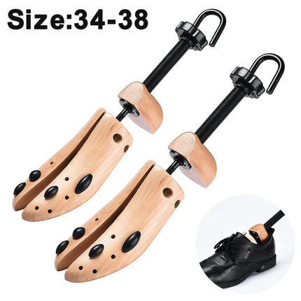 2 pcs / 1 pair Heavy-Duty Shoe Stretcher for Men | Loosens Tight Shoes with Strong Wood & Metal Construction Size 34-38