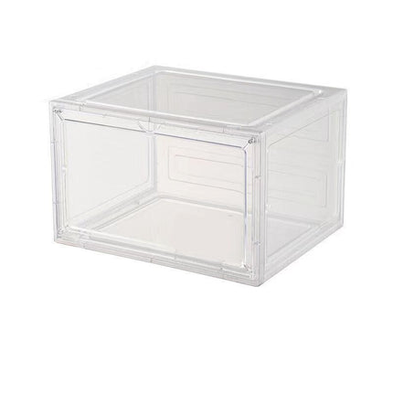 6x Premium Shoe Box Display Case Storage Clear Plastic Side Stackable Sneaker