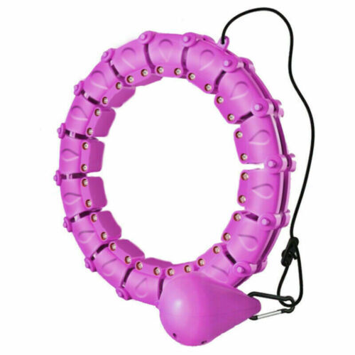 24 Knots Smart Hula Hoop Weighted Fitness Detachable Hoops Weight Hoola Sport~Purple
