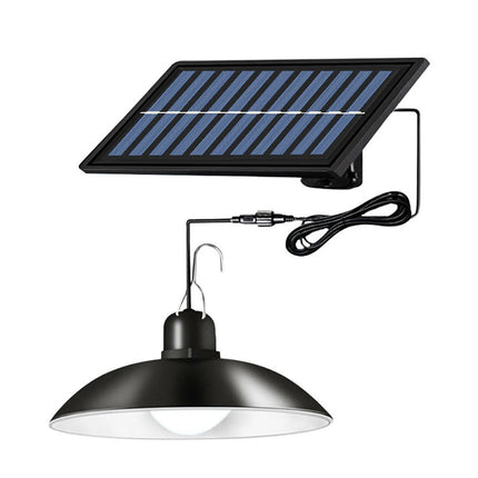 Indoor Outdoor Hanging Pendant Garden Yard Tent Shed Lamp Remote Solar LED Light-Single White