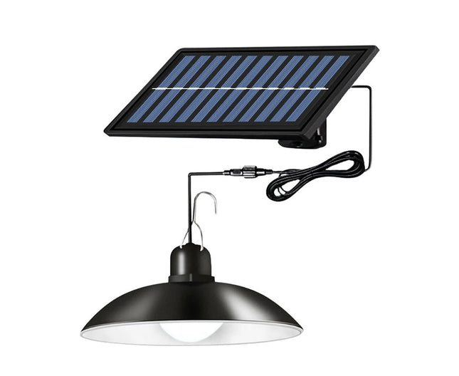 Indoor Outdoor Hanging Pendant Garden Yard Tent Shed Lamp Remote Solar LED Light-Single White