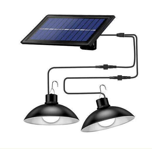 Outdoor Lamp LED Solar Flood Light Motion Sensor Security Wall Yard Street~Dual Head