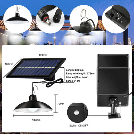 Outdoor Lamp LED Solar Flood Light Motion Sensor Security Wall Yard Street~Dual Head