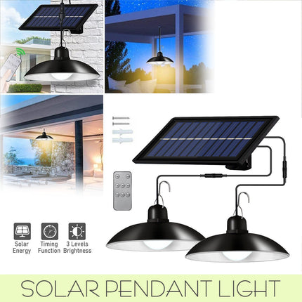 Outdoor Lamp LED Solar Flood Light Motion Sensor Security Wall Yard Street~Dual Head