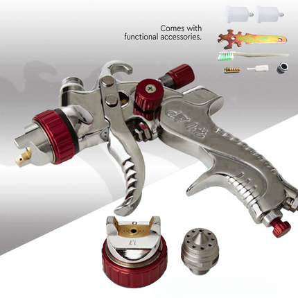 Air Spray Gun Paint Gun Gravity Feed HVLP Kit 3Nozzle 1.4mm 1.7mm 2mm With Tips