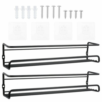 4PCS SET  Kitchen Spice Rack Shelves Wall Mount Kitchen Door Jar Storage Organizer