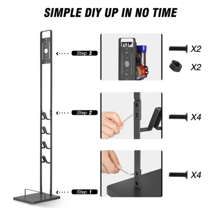 Freestanding Dyson Cordless Vacuum Cleaner Metal Stand Rack Hook V6 V7 V8 V10 V11 V12 V15