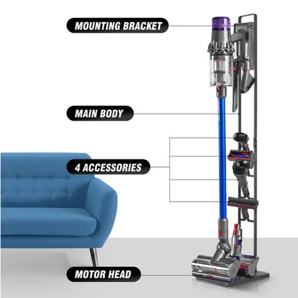 Freestanding Dyson Cordless Vacuum Cleaner Metal Stand Rack Hook V6 V7 V8 V10 V11 V12 V15