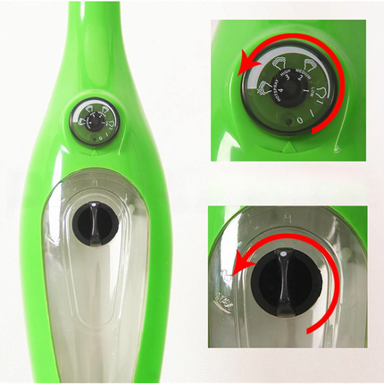 1300W 12-IN-1 Handheld Steam Mop Cleaner Carpet Floor Cleaning Steamer 400ml~6x Mop Pads