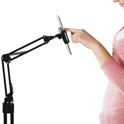 135cm 13 inches Hands Free Floor Stand Adjustable Bed Clip Holder For Tablet iPad iPhone Switch