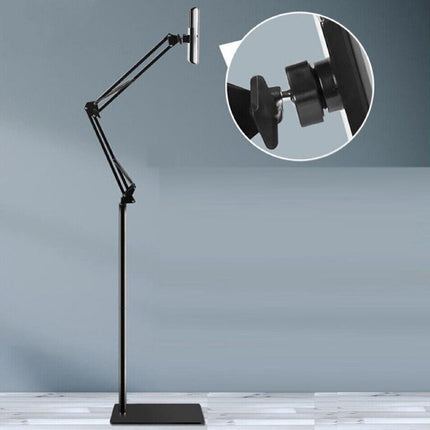 135cm 13 inches Hands Free Floor Stand Adjustable Bed Clip Holder For Tablet iPad iPhone Switch