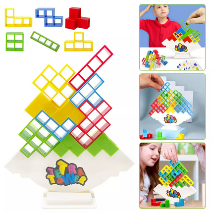 16PCS Tetra Tower Balance Stacking Blocks Game Team Toys Gifts for Kids
