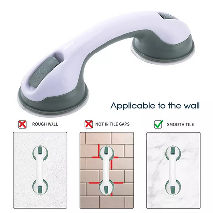 2xSafety Bathroom Aid Bath Shower Handle Grab Grip Towel Suction Rail Bar Handle