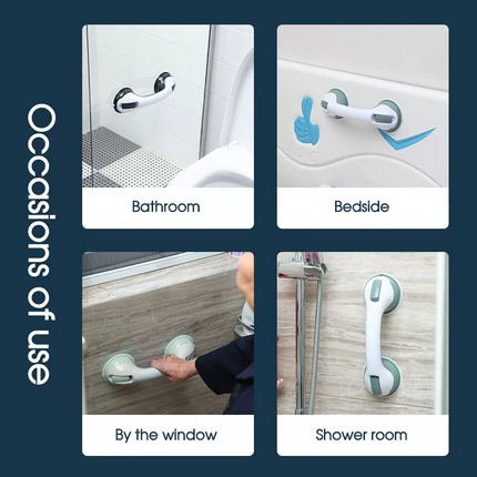 2xSafety Bathroom Aid Bath Shower Handle Grab Grip Towel Suction Rail Bar Handle