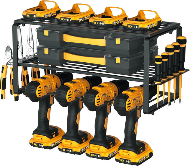 Power Tool Rack Organizer Storage Heavy Duty Drill Holder Wall Mount 3 Layers