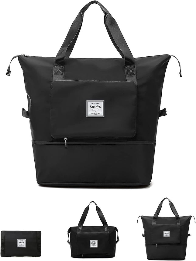 Travel Duffel Bag Large Capacity Folding Luggage Bags NewYeeca Expand Overnight Tote Bags for Women Men,Carry on Luggage Bag Weekender Overnight Bag,