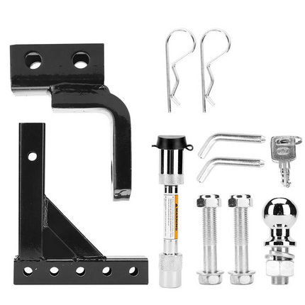 3500KG Adjustable Tow Bar Tongue 50mm Towbar Trailer Towbar Hitch Ball Mount