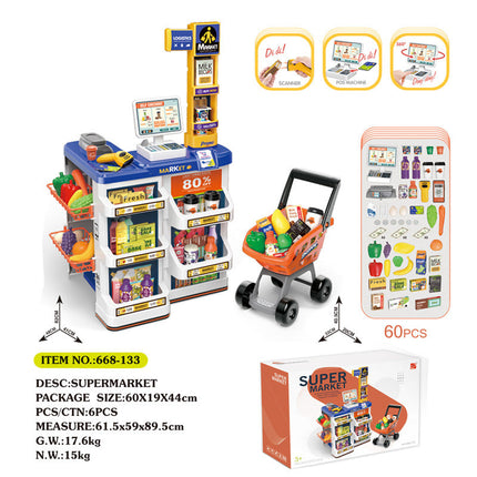 Kids Supermarket Playset 60PCS V2