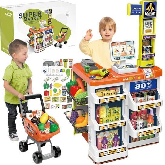 Kids Supermarket Playset 60PCS V2