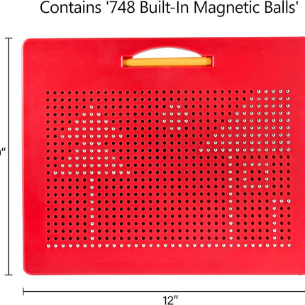 714PCS Magnetic Board Kids Magnetic Board with Big Pen(red)