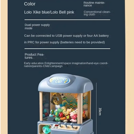 Mini Claw Machine Blue