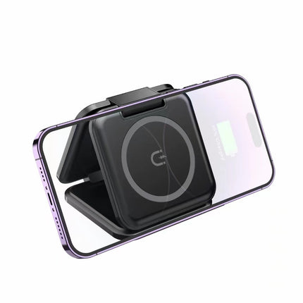 3 in 1 Wireless Charger Dock Foldable Fast Charging Station for iPhone & Android