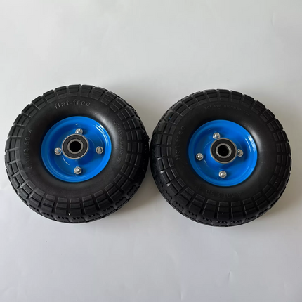 1/2/4 x 10"Solid Trolly Wheels 16mm Bore Tyre 4.10/3.5-4 Flat Free Heavy duty AU