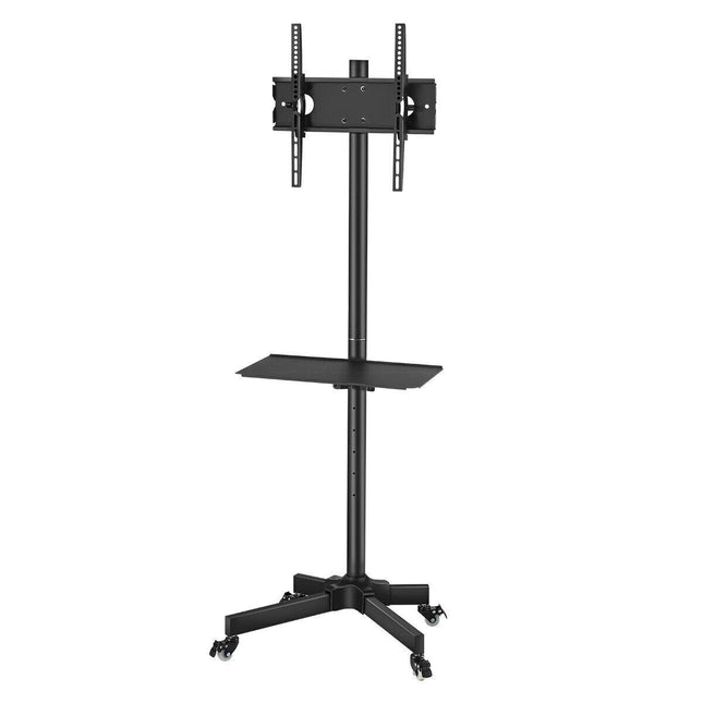 30"-60" TV Floor Stand LCD LED Screen Monitor Bracket Mount Shelf Mobile Trolley