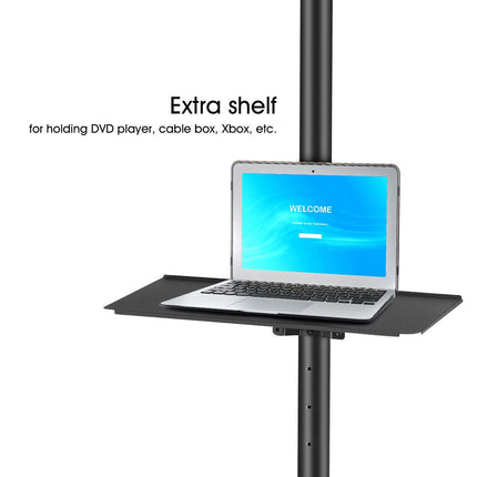30"-60" TV Floor Stand LCD LED Screen Monitor Bracket Mount Shelf Mobile Trolley