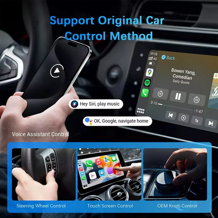 Wireless Carplay 2 in1 Android Adapter WiFi BT Auto Connect Mini USB Dongle