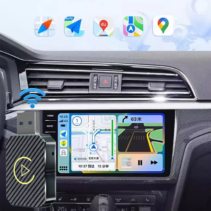 Wireless Carplay 2 in1 Android Adapter WiFi BT Auto Connect Mini USB Dongle