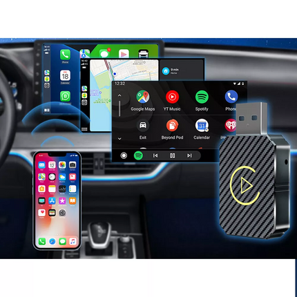Wireless Carplay 2 in1 Android Adapter WiFi BT Auto Connect Mini USB Dongle