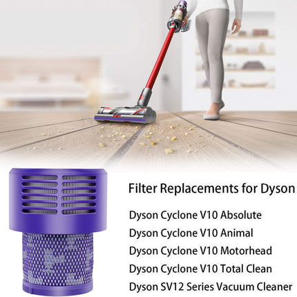 2X Replacement Filter for Dyson V10 Series, Compatible with Dyson Cyclone V10 Absolute, Animal, Motorhead, Total Clean,Replace Dyson
