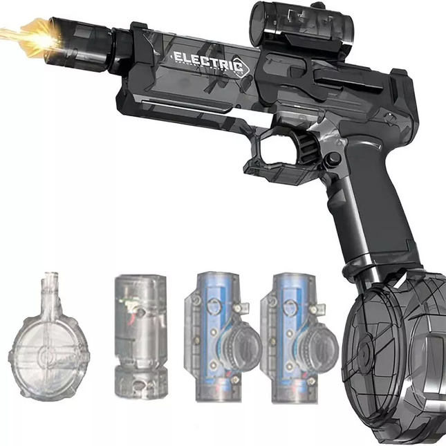 Ultimate Battle Blaster Electric Water Guns With Realistic Gun Muzzle Flame~Black