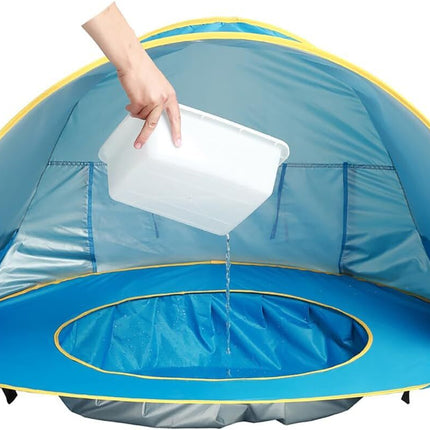Outdoor Foldable Beach Tent Portable Sun Shade Shelter Pool for Kids Baby Toys - Blue