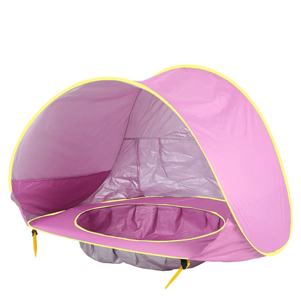 Outdoor Foldable Beach Tent Portable Sun Shade Shelter Pool for Kids Baby Toys - Pink