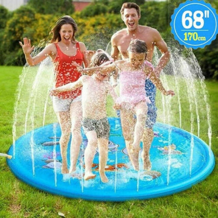 170CM Outdoor Kids Splash Sprinkler Water Play Pad Mat Inflatable Spray Pool Toy