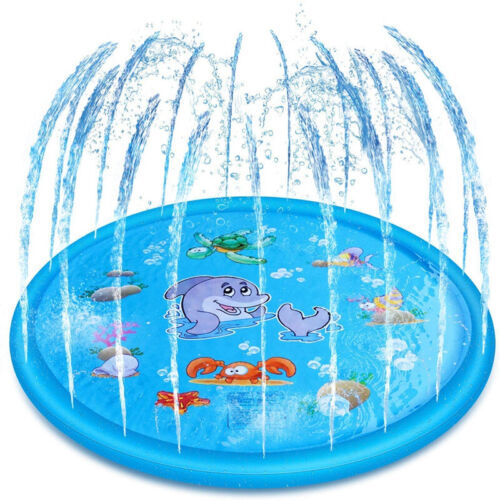 170CM Outdoor Kids Splash Sprinkler Water Play Pad Mat Inflatable Spray Pool Toy