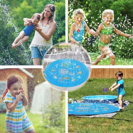 170CM Outdoor Kids Splash Sprinkler Water Play Pad Mat Inflatable Spray Pool Toy