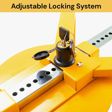 Wheel Defender Lock Clamp Car Caravan Trailer Security Keys Heavy Duty 13''-15'