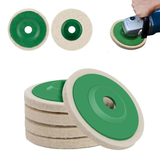 10PCS x 4 inch 125mm Wool Buffing Polishing Wheel Felt Grinder Felt Disc Pad Buffer