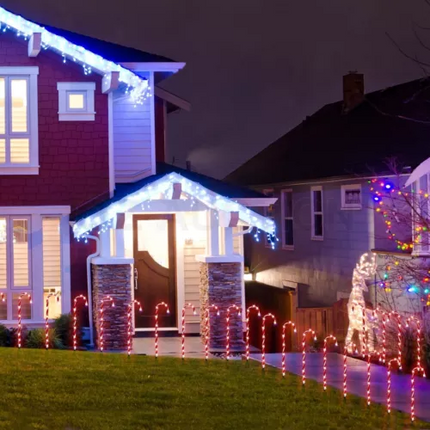 5xCandy Cane Solar Power Christmas LED Light Outdoor Christmas Decor Xmas