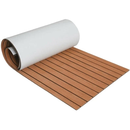 Self-Adhesive Marine Deck Flooring EVA Foam Teak Effect Brown 240x90cm
