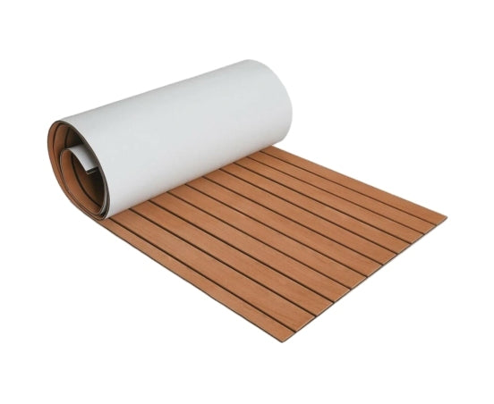 Self-Adhesive Marine Deck Flooring EVA Foam Teak Effect Brown 240x90cm