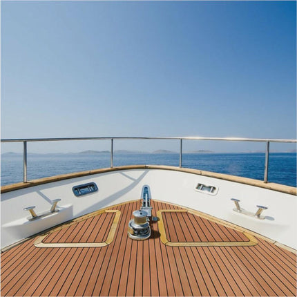 Self-Adhesive Marine Deck Flooring EVA Foam Teak Effect Brown 240x90cm