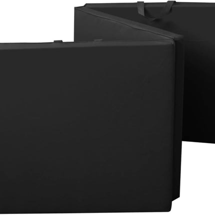 Tri Folding 180cm Gymnastics & Exercise Mat for Home Gym Yoga Fitness~Black