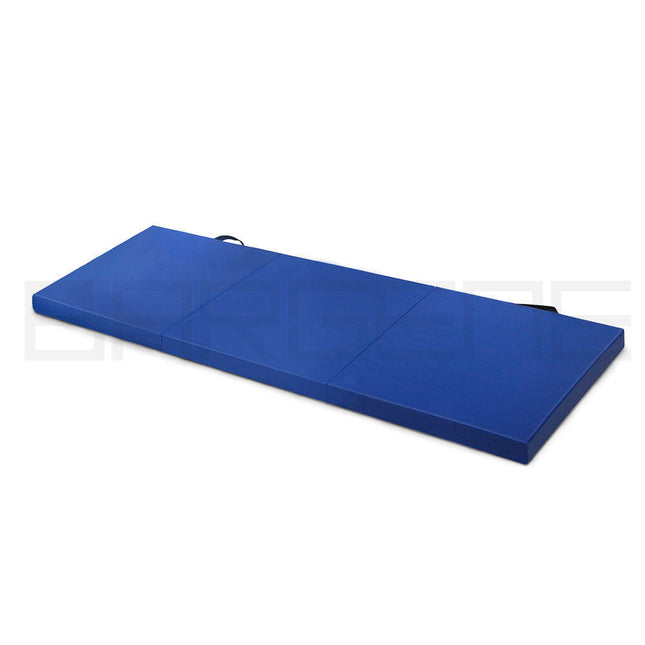 Folding Exercise Floor Mat Dance Yoga Gymnastics Training Judo Pilates Gym~Blue