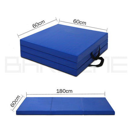 Folding Exercise Floor Mat Dance Yoga Gymnastics Training Judo Pilates Gym~Blue